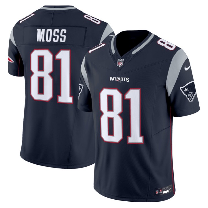 Men's New England Patriots #81 Randy Moss Navy F.U.S.E. Vapor Limited Stitched Jersey