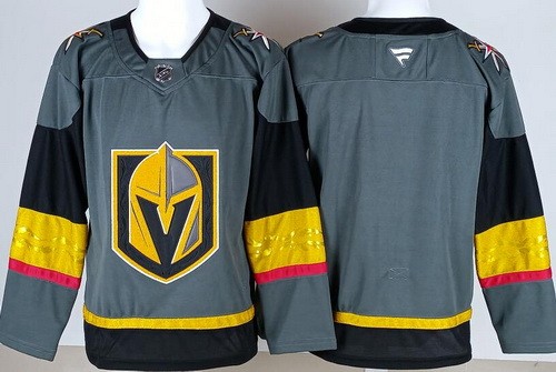 Men's Vegas Golden Knights Blank Gray Authentic Stitched Jersey