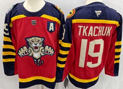 Men's Florida Panthers #19 Matthew Tkachuk Red 2026 Winter Classic Authentic Stitched Jersey