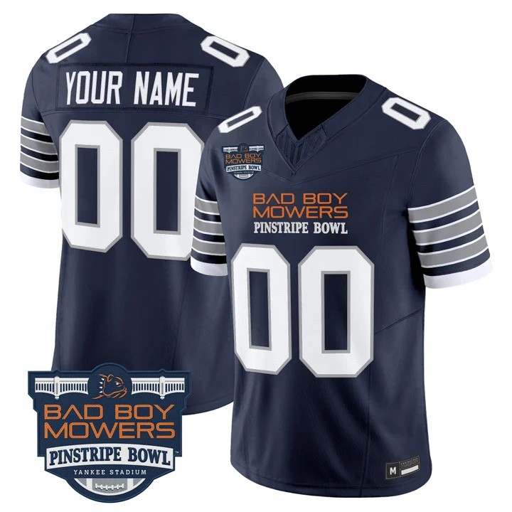 Men's Penn State Nittany Lions Custom Navy Pinstripe Bowl 2025 F.U.S.E. Vapor Limited Stitched Jersey