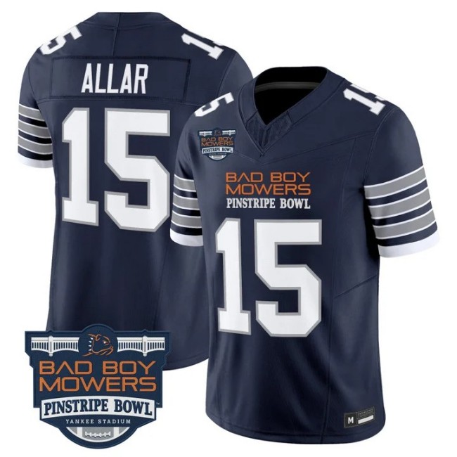 Men's Penn State Nittany Lions #15 Drew Allar Navy Pinstripe Bowl F.U.S.E. 2025 Vapor Limited Stitched Jersey