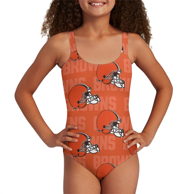 Youth Cleveland Browns Bodysuit Comfortable Swimwear Beachwear Bathing 001(Pls check description for details)