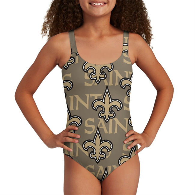 Youth New Orleans Saints Bodysuit Comfortable Swimwear Beachwear Bathing 001(Pls check description for details)
