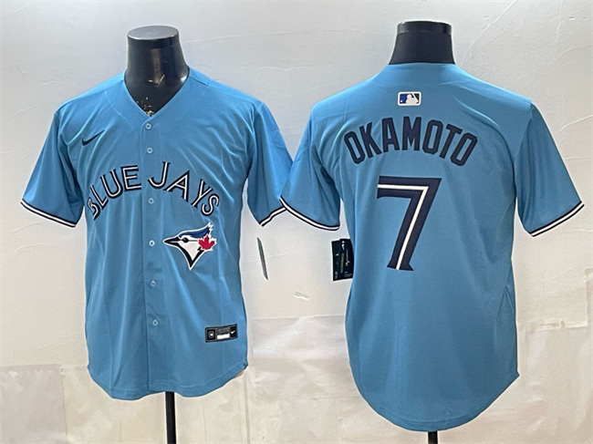 Men's Toronto Blue Jays #7 Kazuma Okamoto Blue 2025 Limited Stitched Baseball Jersey