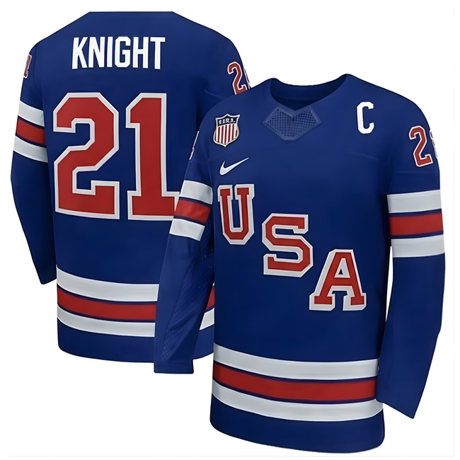 Youth USA #21 Knight Royal 2026 With C Patch Stitched Hockey Jersey