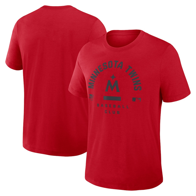 Men's Minnesota Twins Red Collection Early Work Tri-Blend Dri-FIT T-Shirt