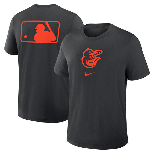 Men's Baltimore Orioles Black Early Work Tri-Blend Dri-FIT T-Shirt