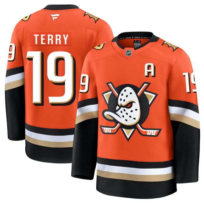 Men's Anaheim Ducks #19 Troy Terry Orange 2026 Home Stitched Hockey Jersey