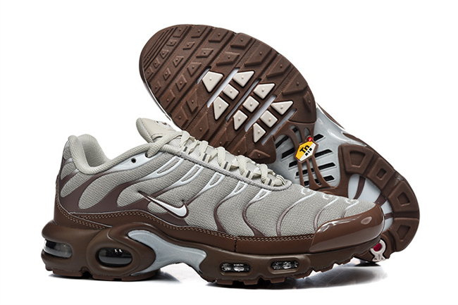 Men's Hot sale Running weapon Air Max TN1 Grey-Brown Shoes 054