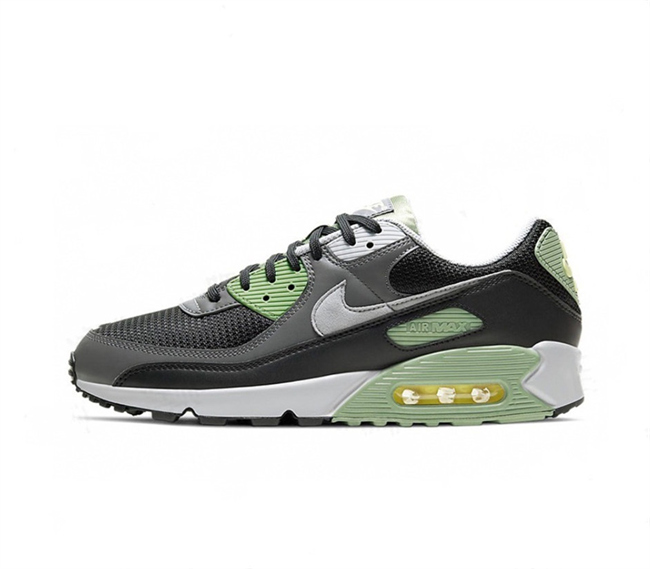 Men's Running weapon Air Max 90 Black-Green Shoes 0107