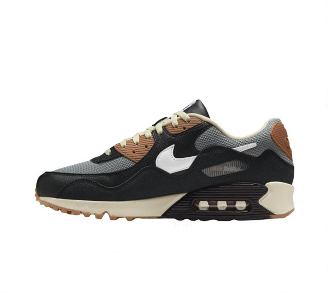 Men's Running weapon Air Max 90 Black-Grey Shoes 0125