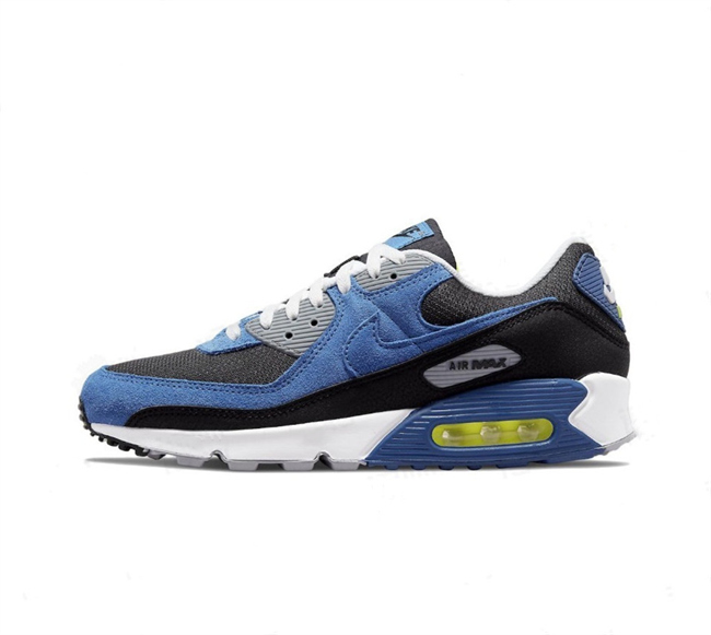 Women's Running weapon Air Max 90 Black-Blue Shoes 072