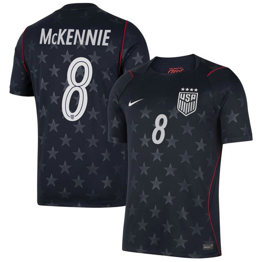 USMNT #8 Weston McKennie Blue Away Nike 2026 World Cup Match Jersey