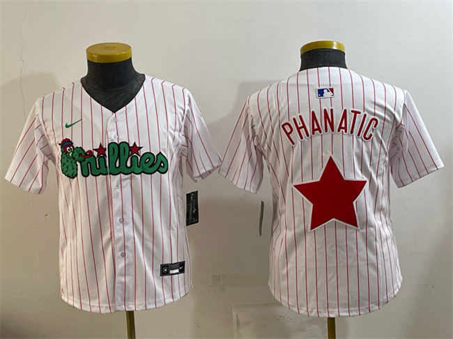 Youth Philadelphia Phillies White Phanatic Limited Stitched Jersey