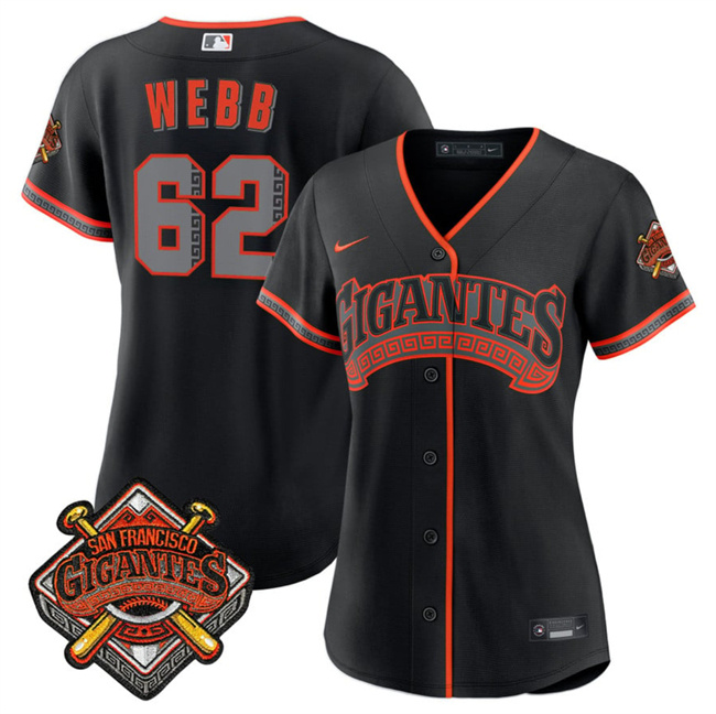 Women's San Francisco Giants #62 Wilkin Ramos Black 2026 Alternate Stadium Stitched Baseball Jersey(Run Small)