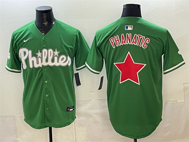 Men's Philadelphia Phillies Green Phanatic Limited Stitched Jersey