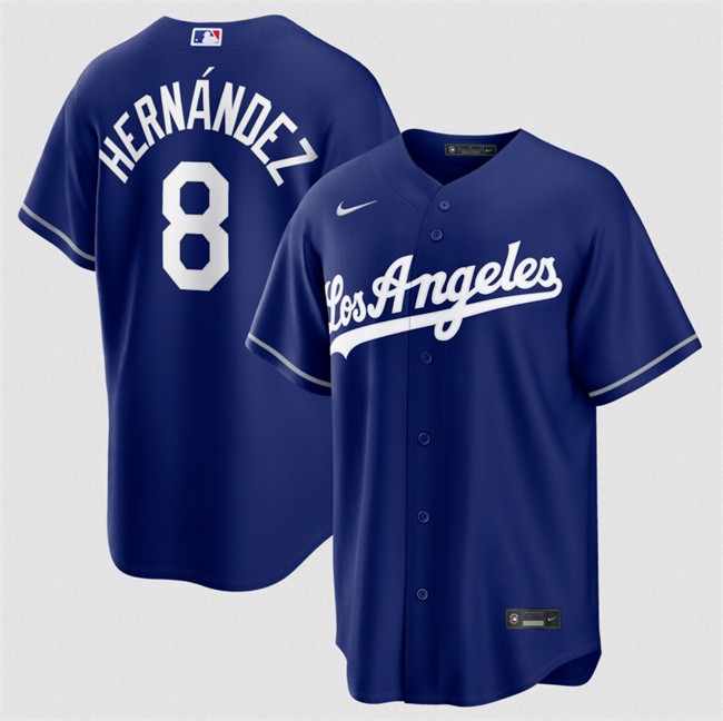 Men's Los Angeles Dodgers #8 Enrique Hernandez Royal Alternate Stitched Baseball Jersey