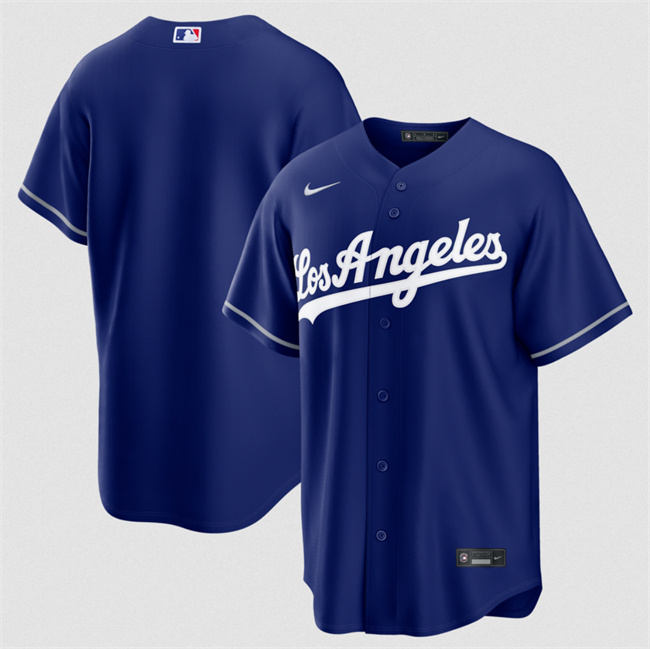 Men's Los Angeles Dodgers Blank Royal Alternate Stitched Baseball Jersey