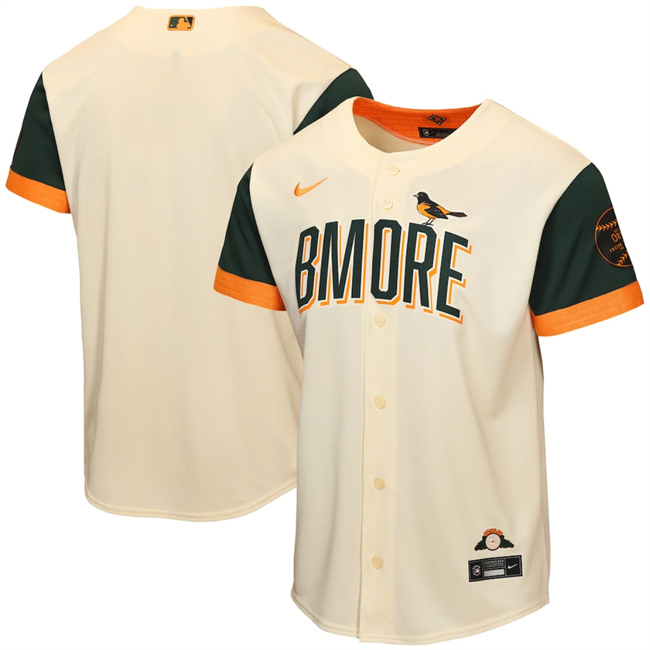 Youth Baltimore Orioles Blank Natural 2026 City Connect Stadium Stitched Baseball Jersey