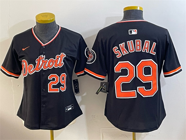 Youth Detroit Tigers #29 Tarik Skubal Black 2026 Alternate Vapor Premier Limited Stitched Baseball Jersey