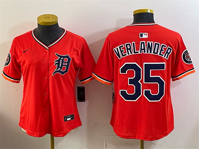 Youth Detroit Tigers #35 Justin Verlander Orange 2026 Alternate Vapor Premier Limited Stitched Baseball Jersey