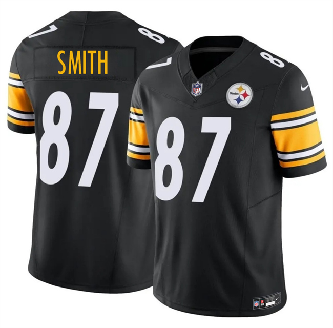 Men's Pittsburgh Steelers #87 Brandon Smith Black 2026 F.U.S.E. Vapor Limited Stitched Football Jersey