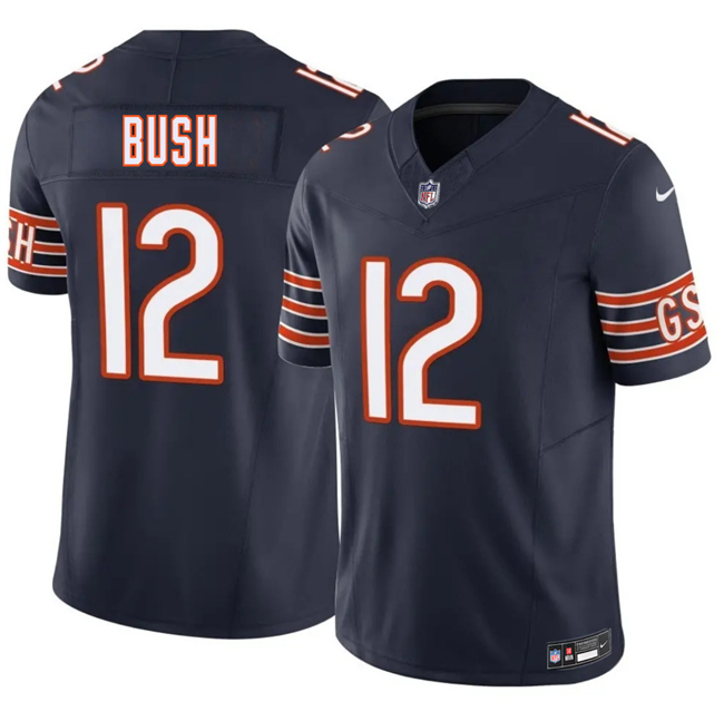 Men's Chicago Bears #12 Devin Bush Navy 2026 F.U.S.E. Vapor Untouchable Limited Stitched Football Jersey