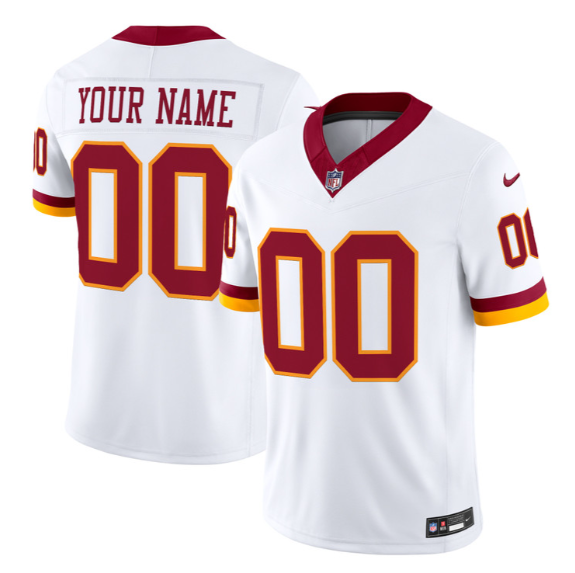 Men's & Women's & Youth Washington Commanders Active Player Custom White 2026 F.U.S.E. Vapor Limited Stitched Football Jersey