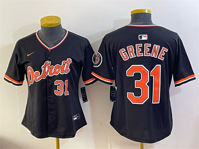 Youth Detroit Tigers #31 Riley Greene Black 2026 Alternate Vapor Premier Limited Stitched Baseball Jersey