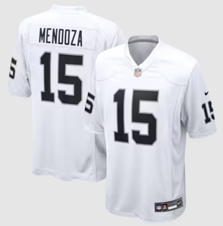 Men's Las Vegas Raiders #15 Fernando Mendoza White 2026 Vapor Limited Stitched Jersey