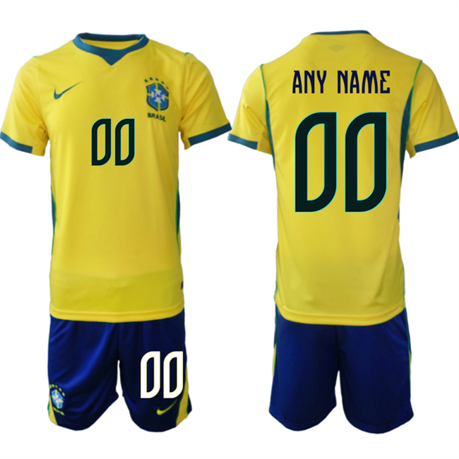Men's Brazil national football team Custom Yellow Home 2026  Soccer Jersey Suit