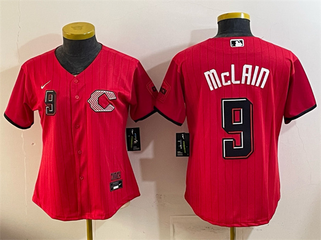 Women's Cincinnati Reds #9 Matt McLain Red 2026 City Connect Stadium Stitched Baseball Jersey(Run Small)