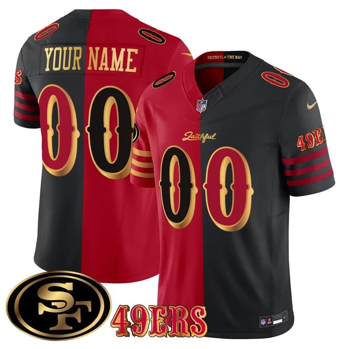 Men & Women & Youth San Francisco 49ers Custom Split Stitched Jersey