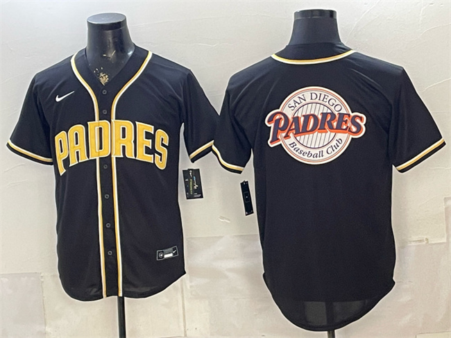Men's San Diego Padres Team Big Logo 2026 Fashion Replica Black Out Stitched Baseball Jerseys