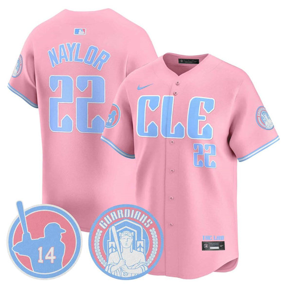 Men's & Women's & Youth Cleveland Guardians ACTIVE PLAYER Custom Bubblegum Pink 2025 Vapor Limited Stitched Baseball Jersey
