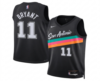 Men's San Antonio Spurs #11 Carter Bryant Black 2025-26 City Edition Stitched Jersey