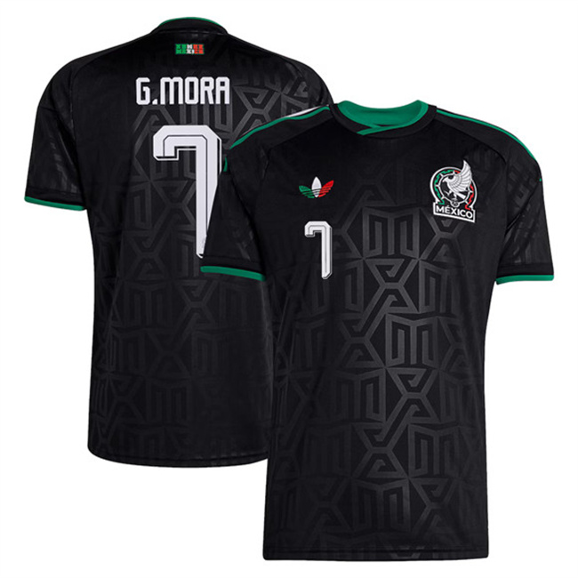 Men's Mexico #7 Gilberto Mora Black 2026 Soccer Jersey