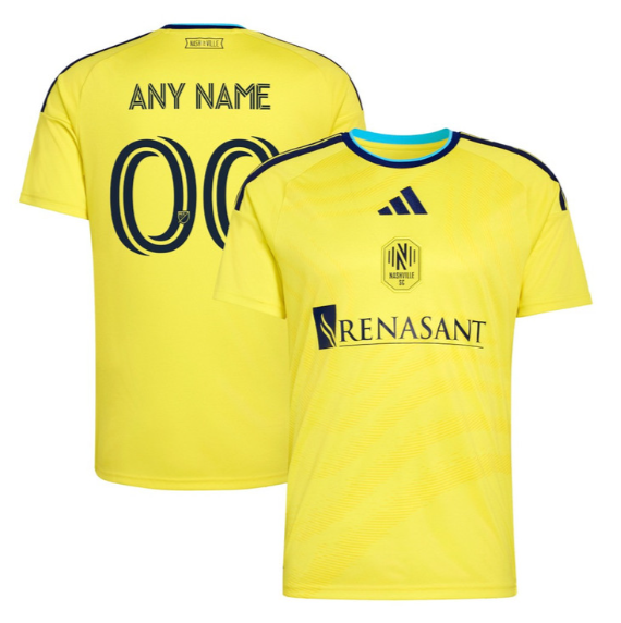 Men's Nashville SC Yellow Custom Jersey - Sublimated