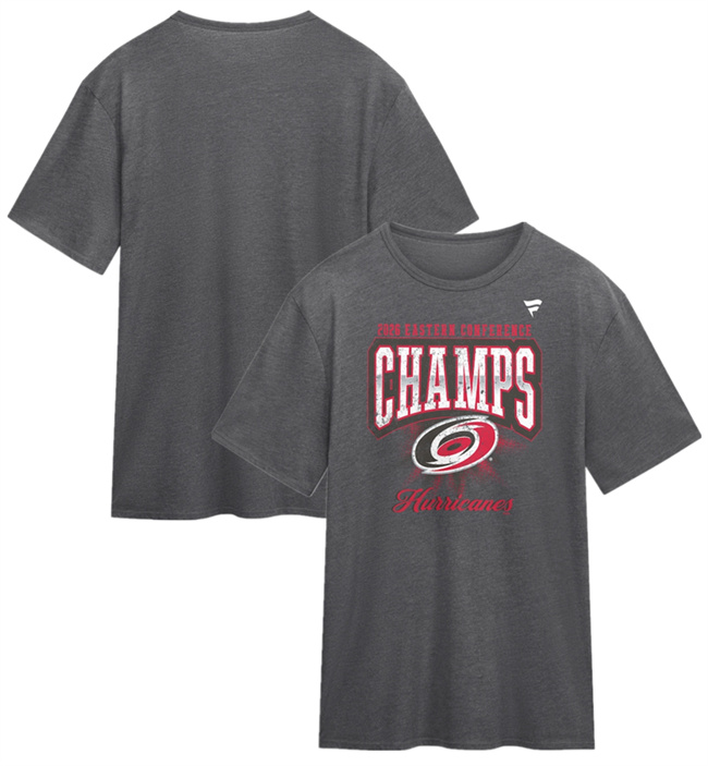 Men's Carolina Hurricanes Charcoal 2026 Eastern Conference Champions Vintage Tri-Blend T-Shirt