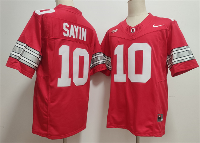 Men's Ohio State Buckeyes #10 Julian Sayin Red F.U.S.E. Limited Stitched Jersey