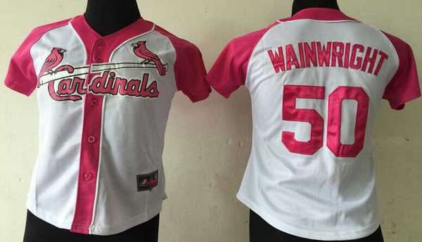 Women's St. Louis Cardinals #50 Adam Wainwright White Fashion Womens Athletic Jersey